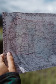 A historical map highlighting the journey from Seattle to Sacramento.