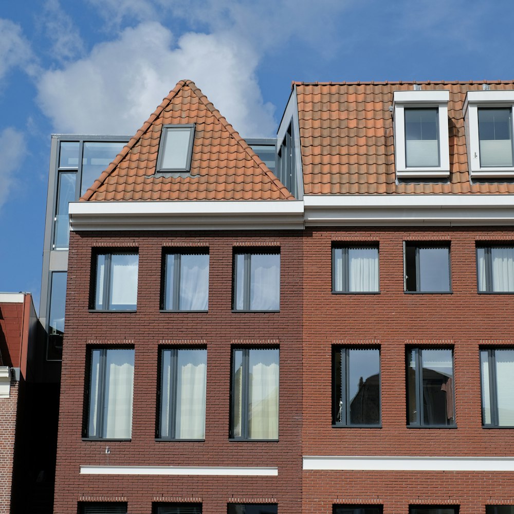 a building with a red roof