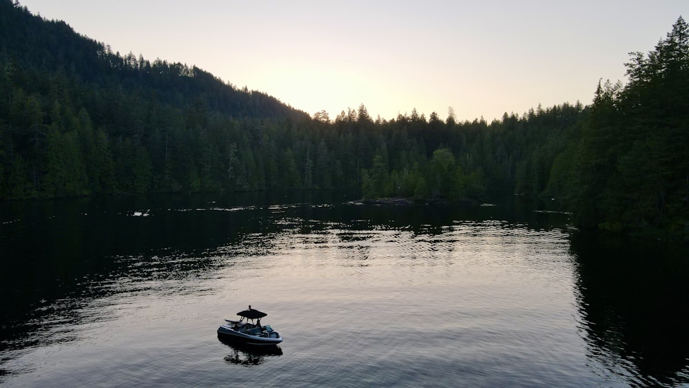 a boat on a lake