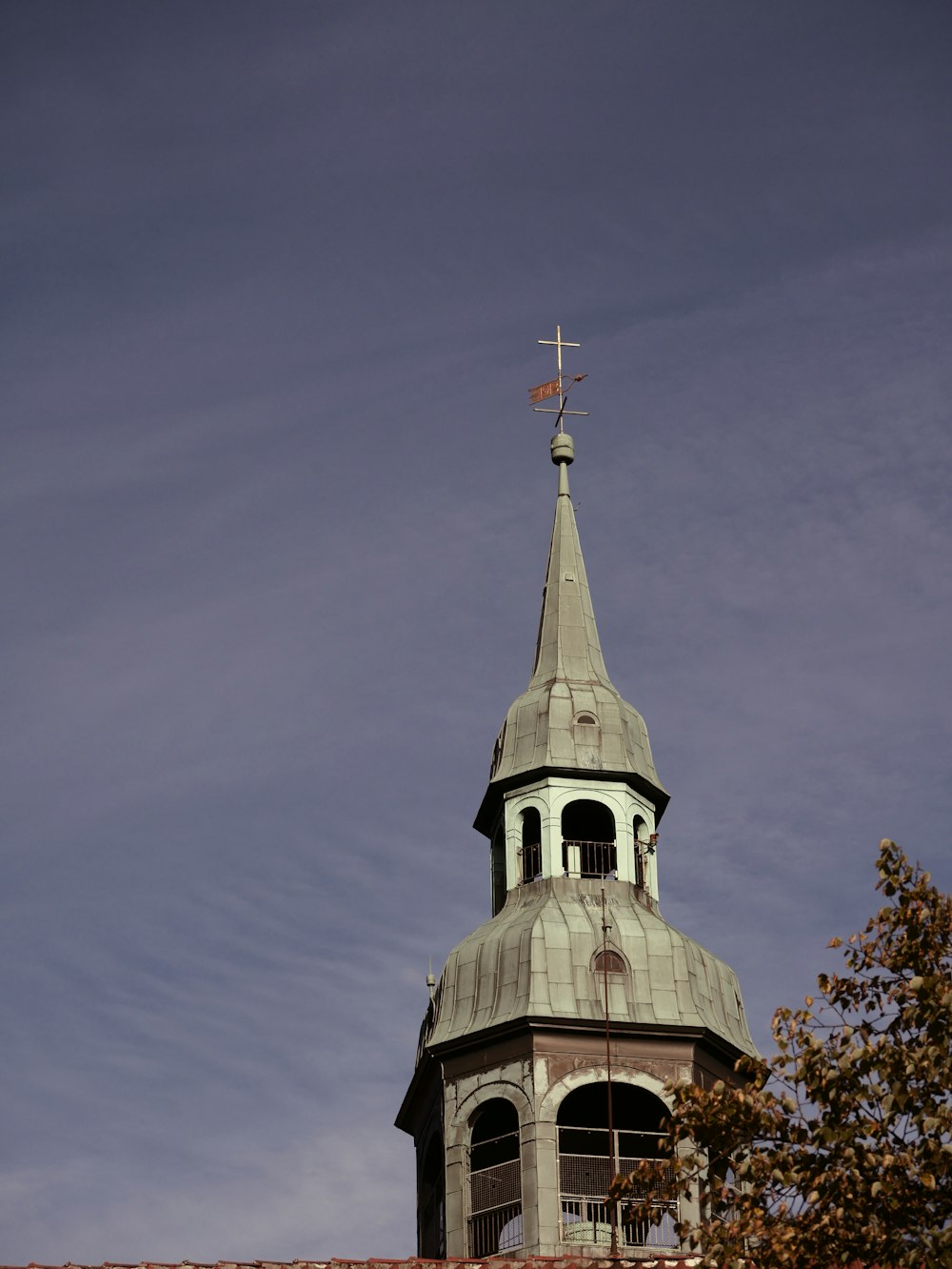 a building with a cross on top