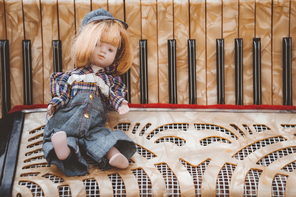 a child sitting on a large scale