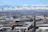 a city with a mountain in the background