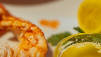 A close-up of succulent lobster tails ready for cooking.