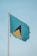 a blue and yellow flag on a flagpole
