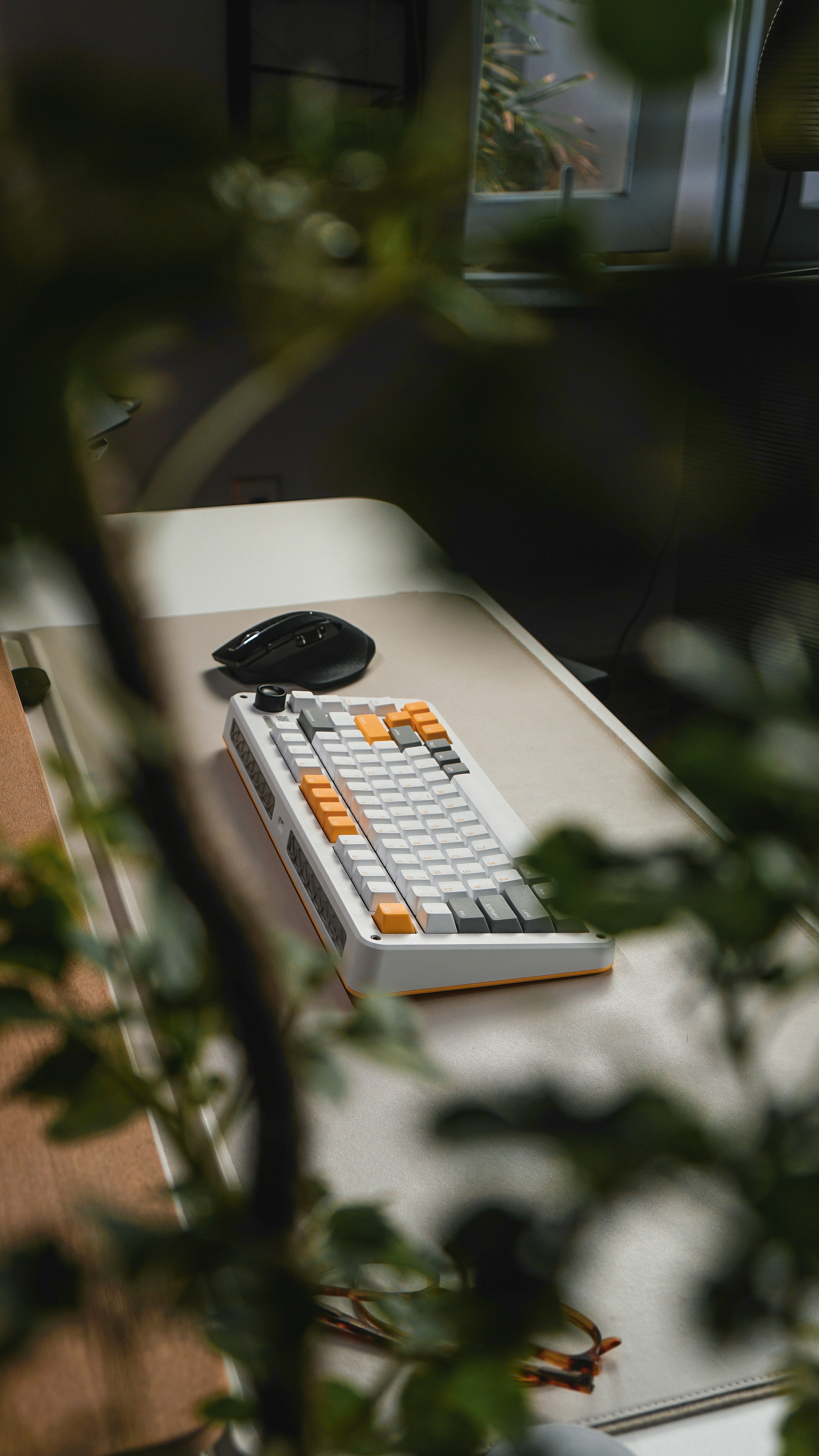 a keyboard on a table