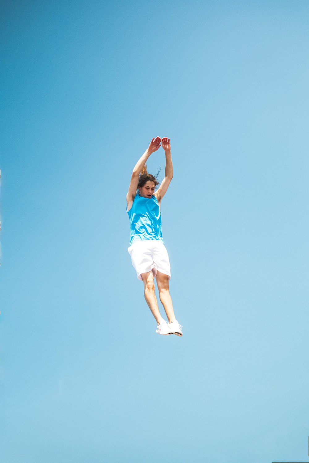 a person jumping in the air