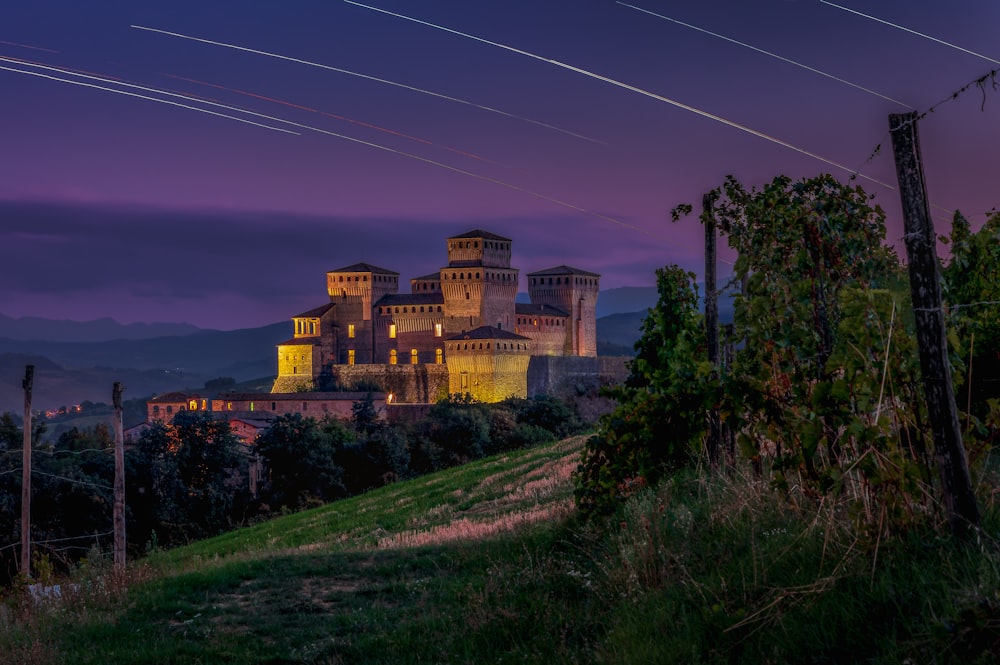 a building on a hill