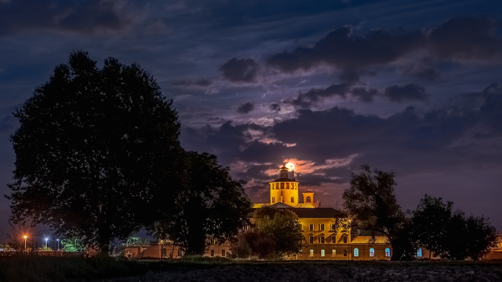 a building with a light on top