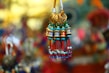 Close-up of colorful meditation accessories like malas and incense sticks.