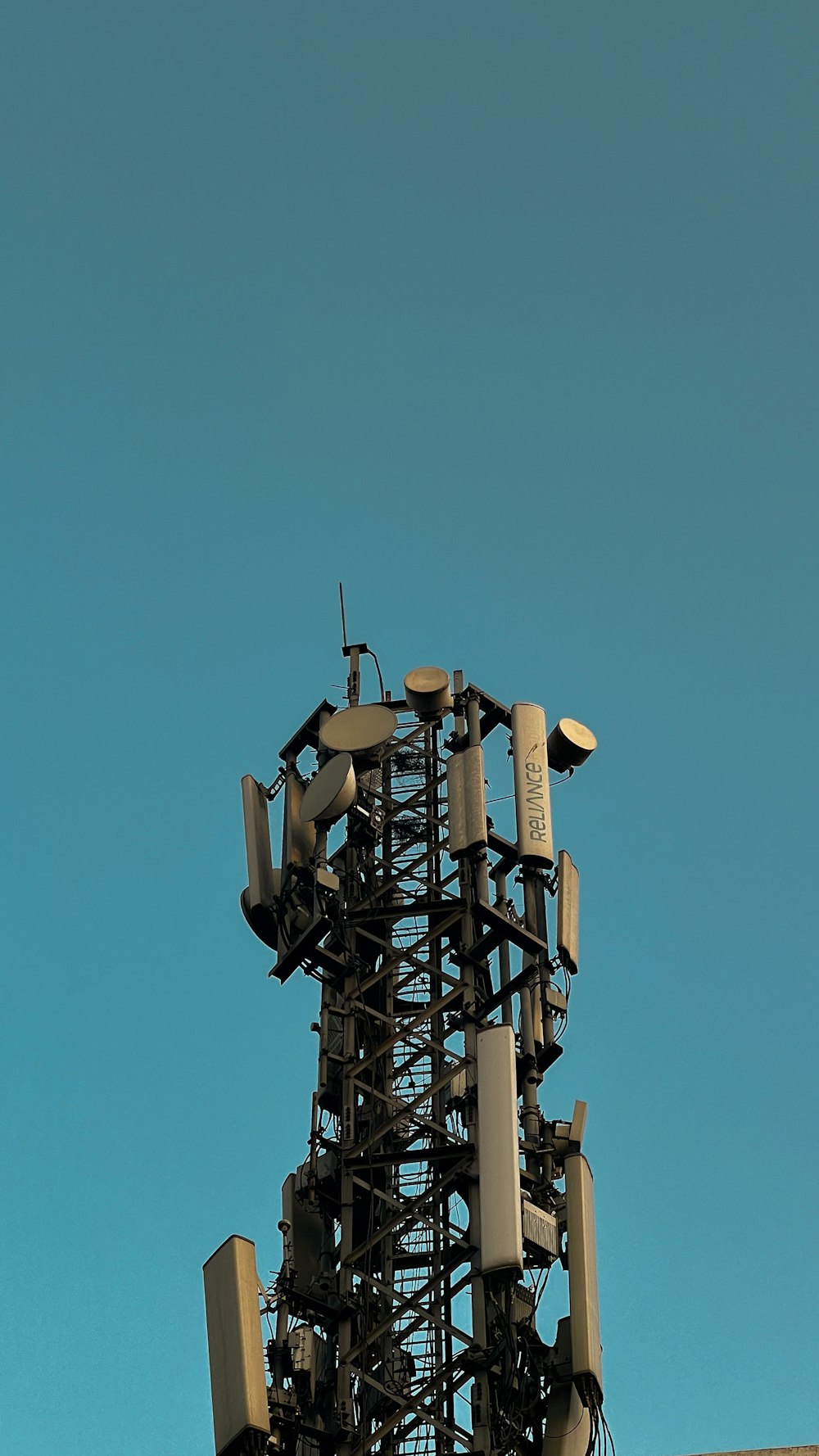 a large metal tower