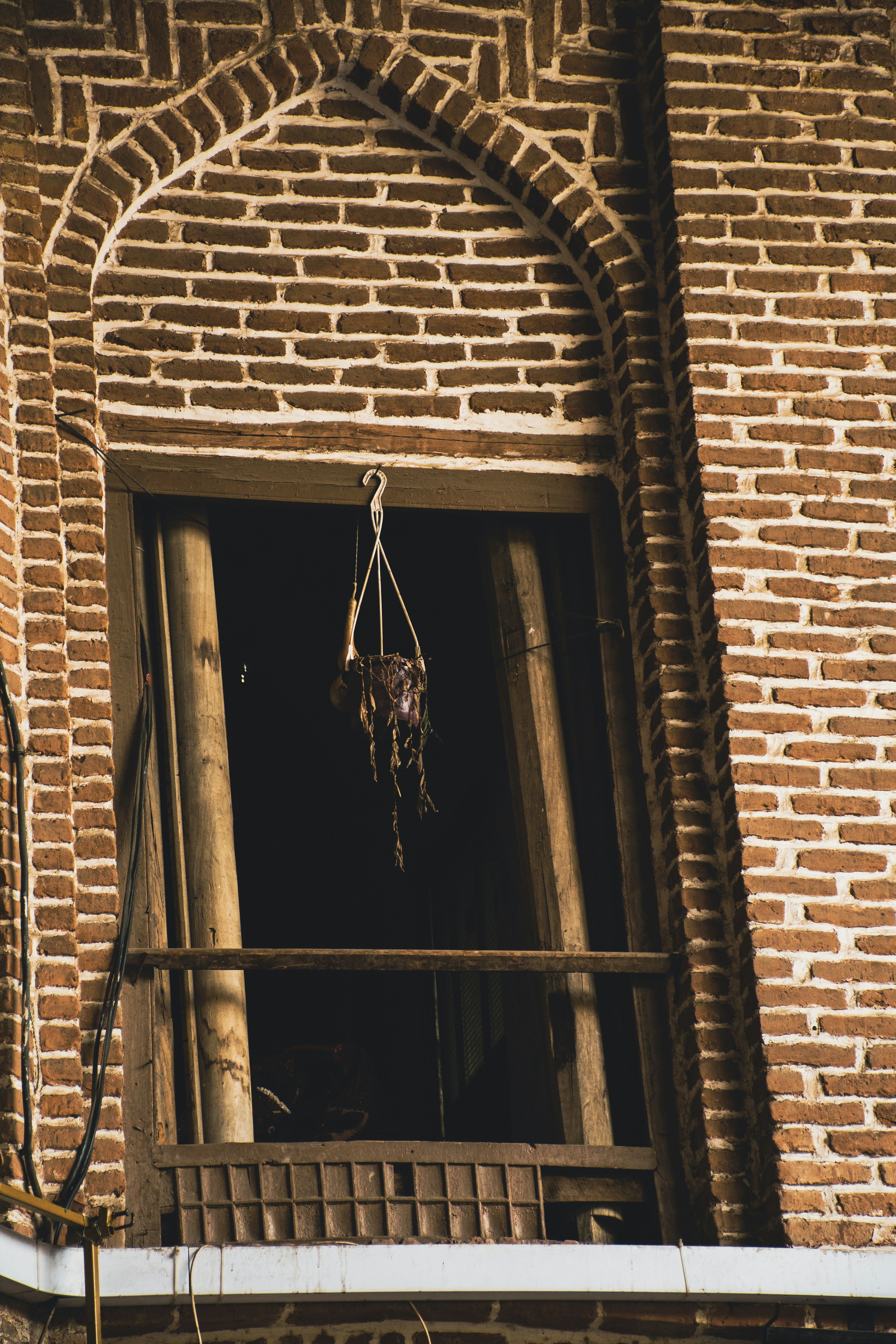 Ein Fenster mit einem Vogel darin