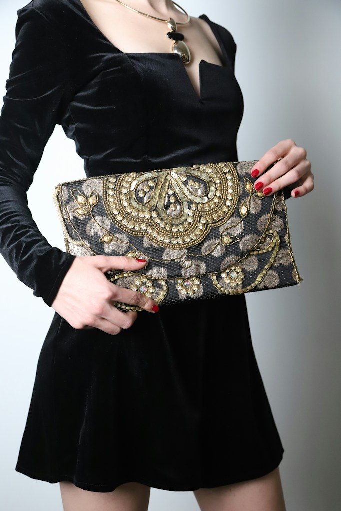 Crystal Clasp Evening Bag