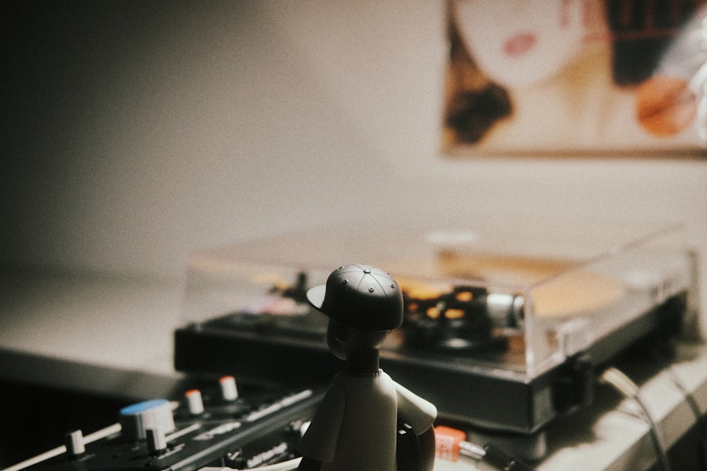 a toy figure on a table