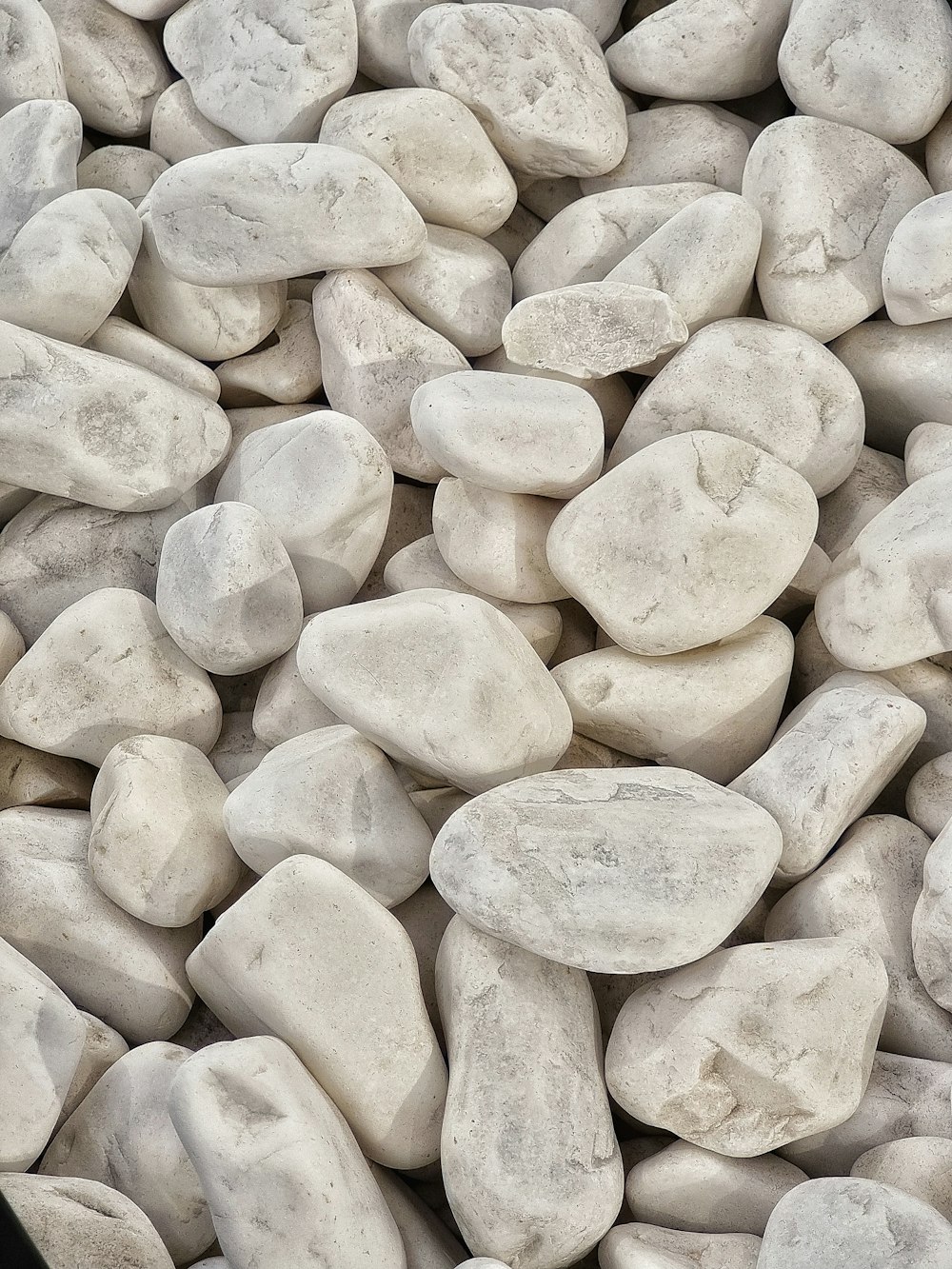 a pile of white rocks