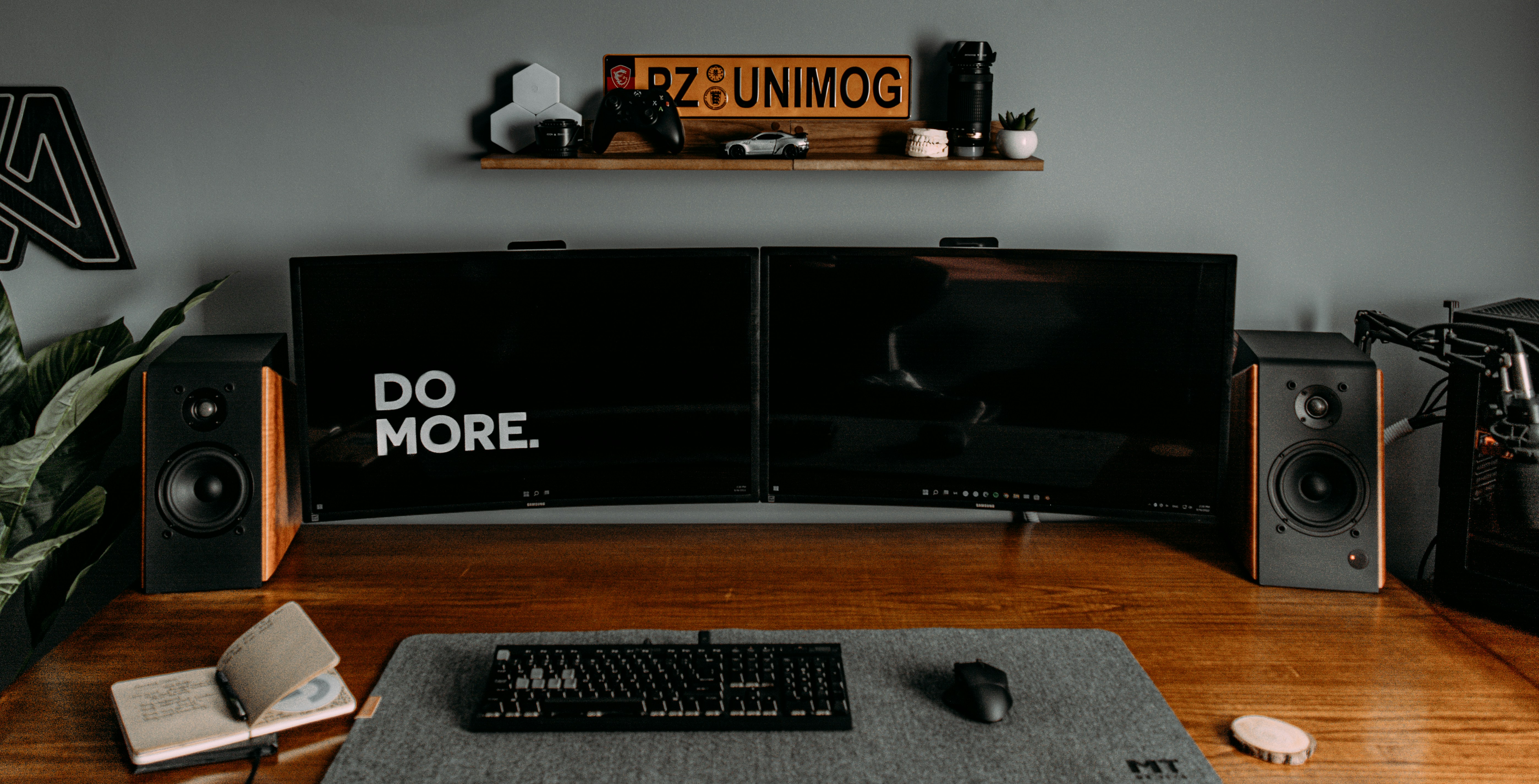 a computer on a desk