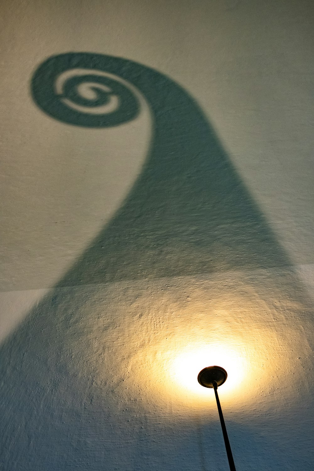 a lamp with a shade