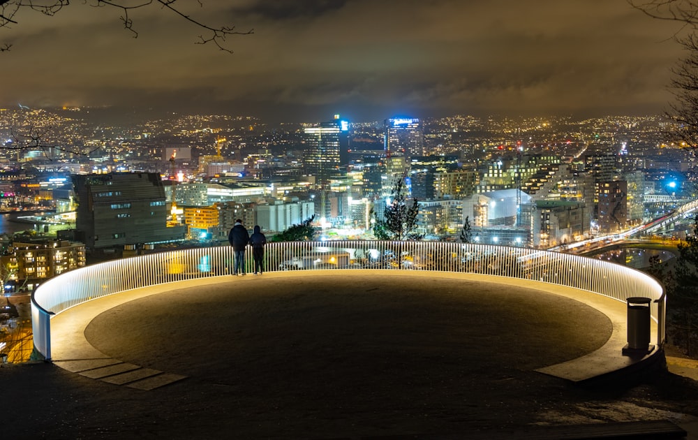 a city landscape at night