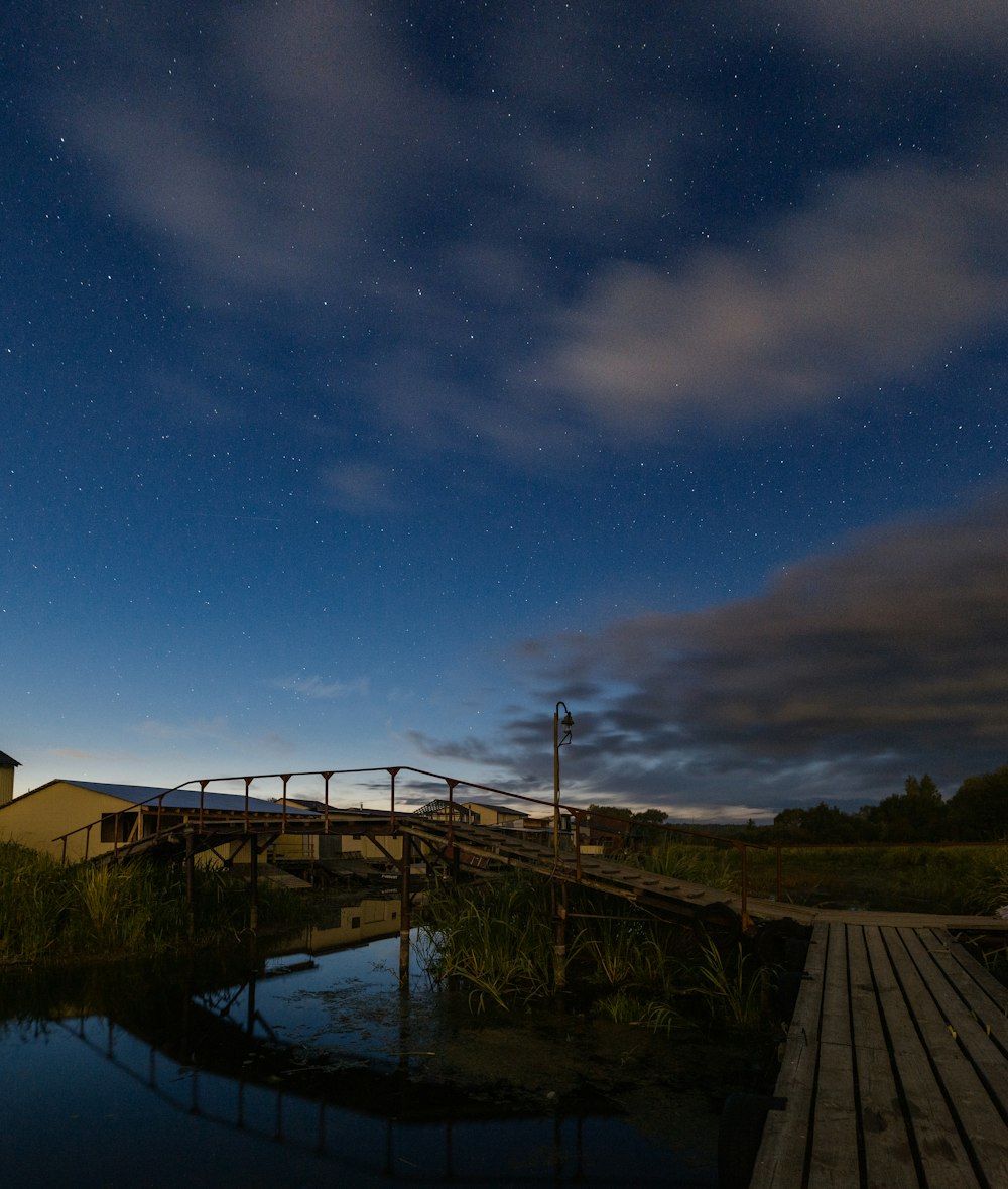 a bridge over a river