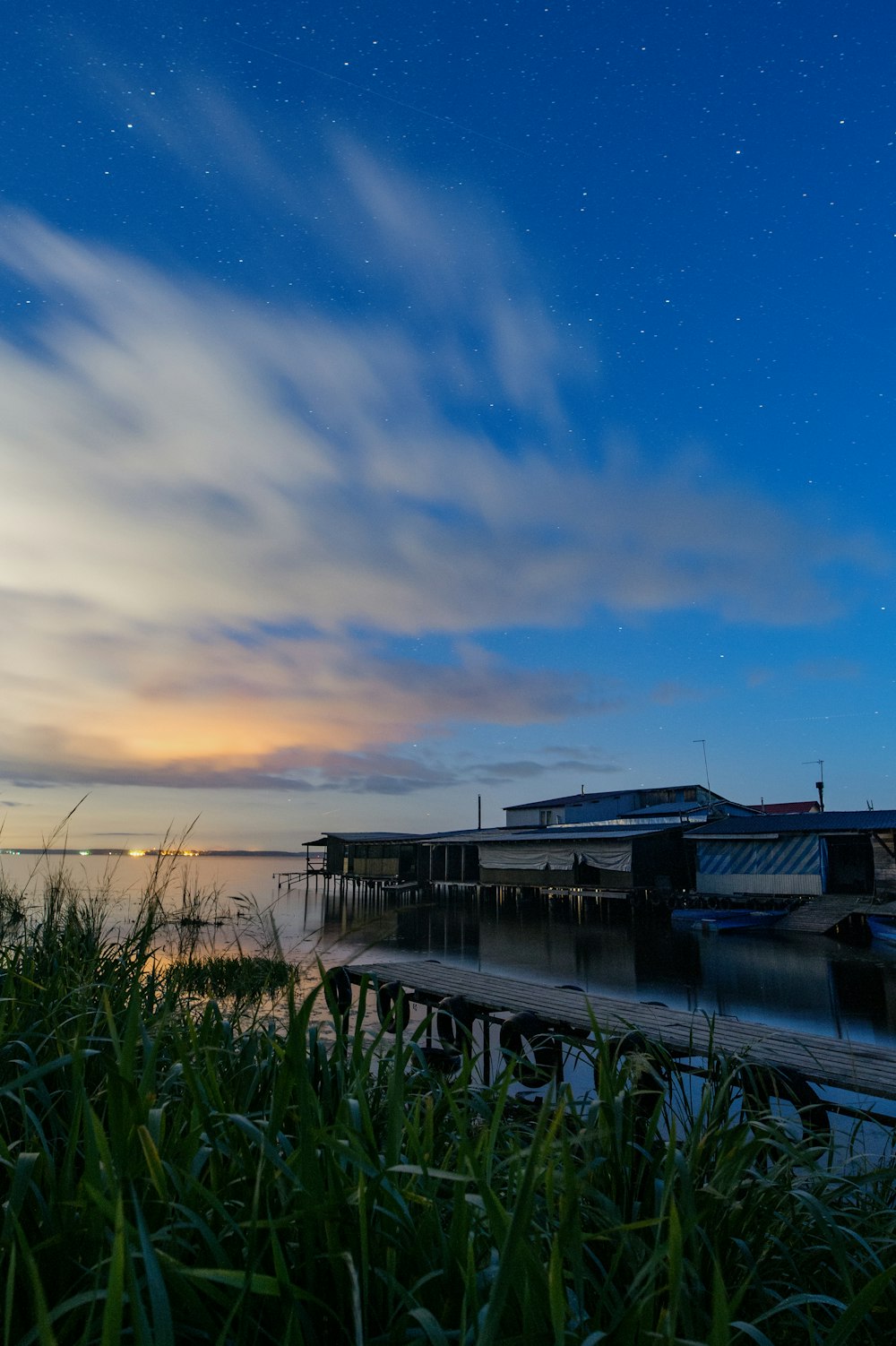 a dock with a building on it