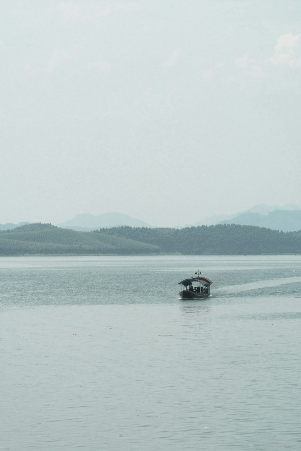 a boat sailing on the water