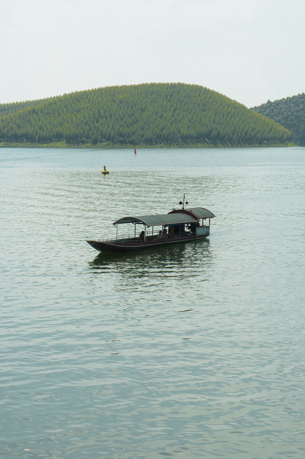 a boat sailing on the water