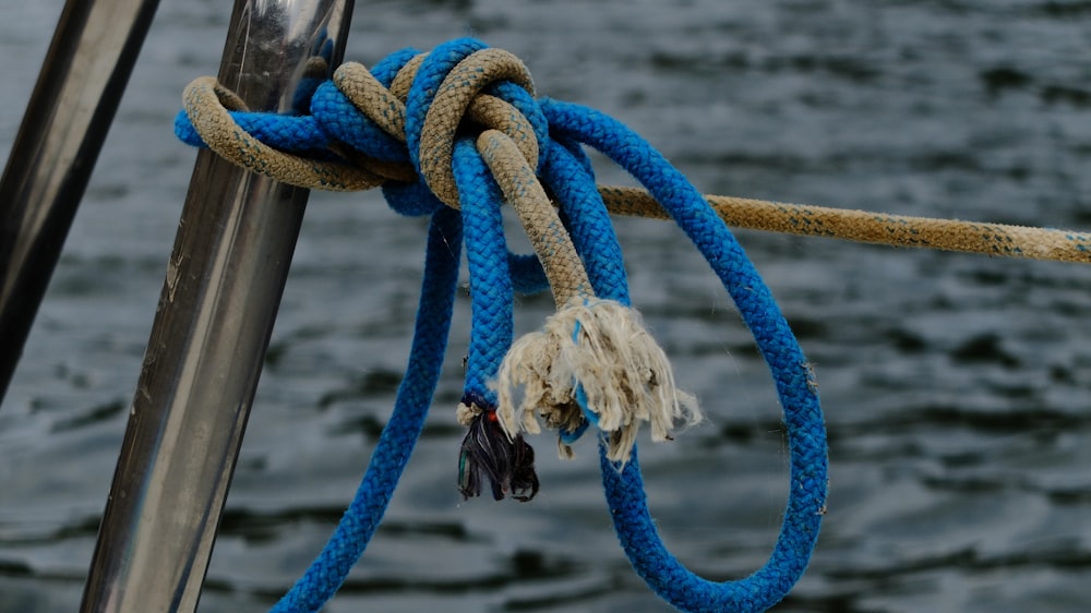 a rope tied to a boat