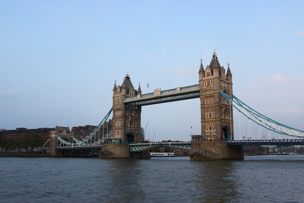 London Bridge with towers over water