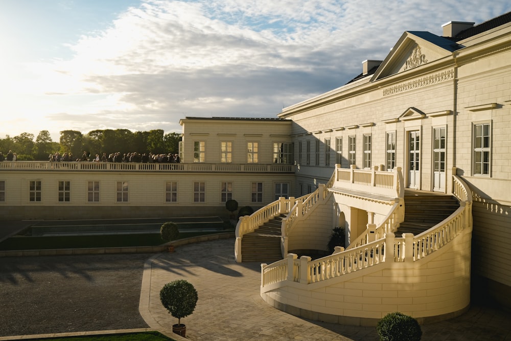 a building with a courtyard