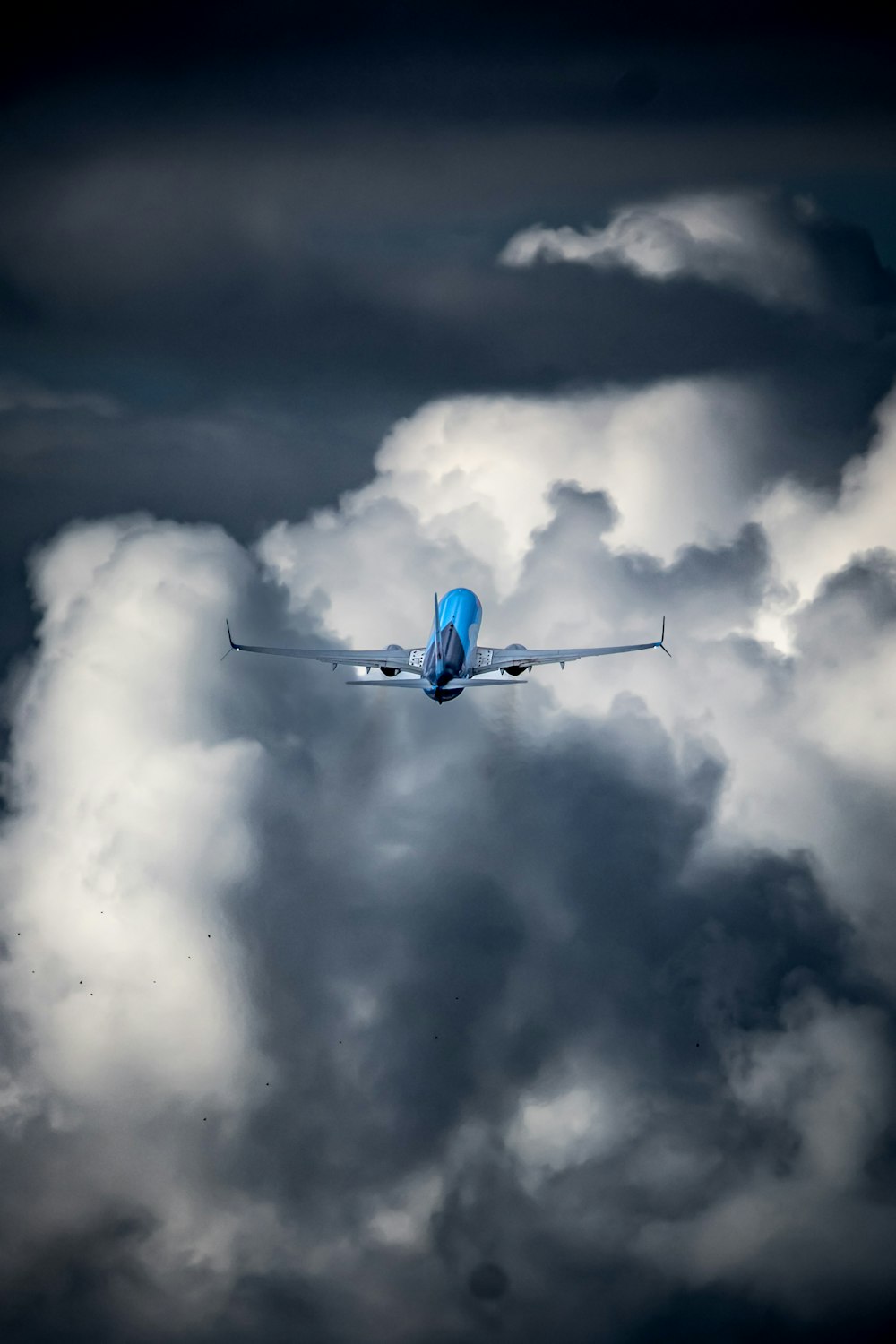 an airplane flying in the sky