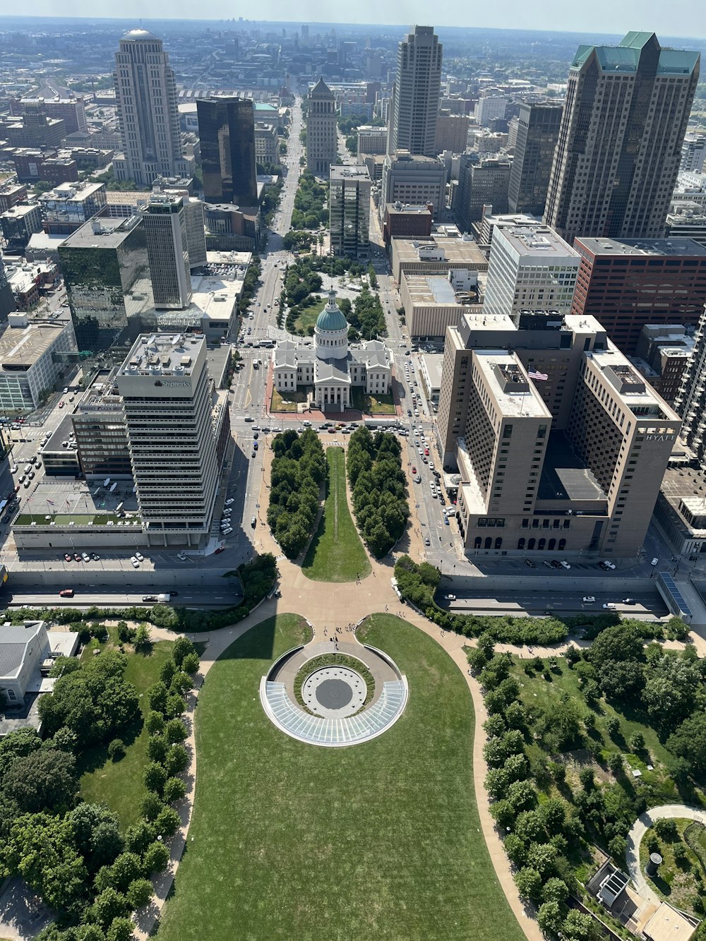 a park in a city