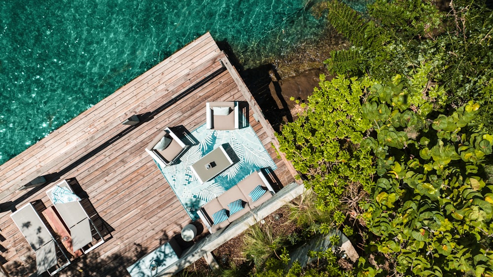 a house with a pool in the front