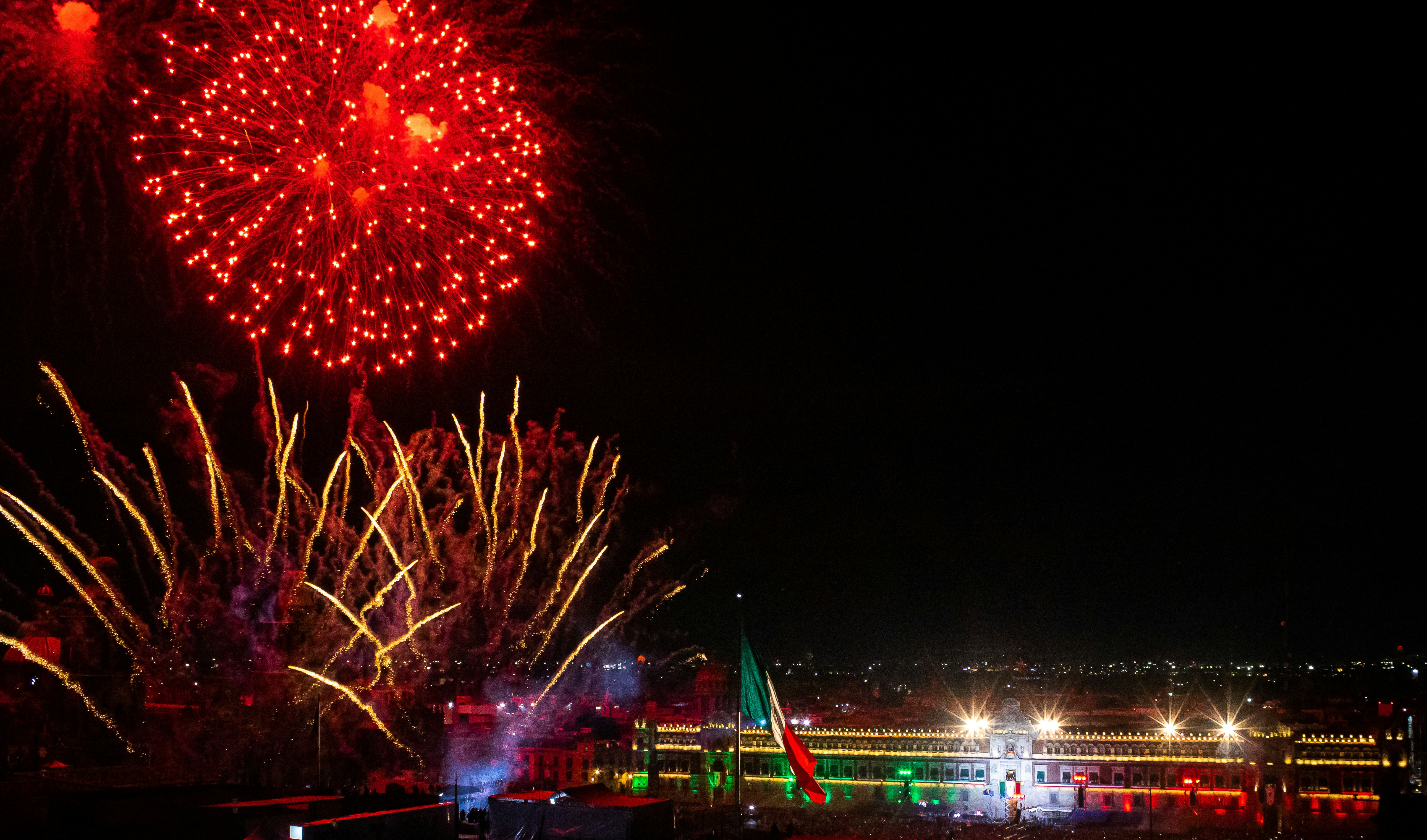 fireworks in the sky