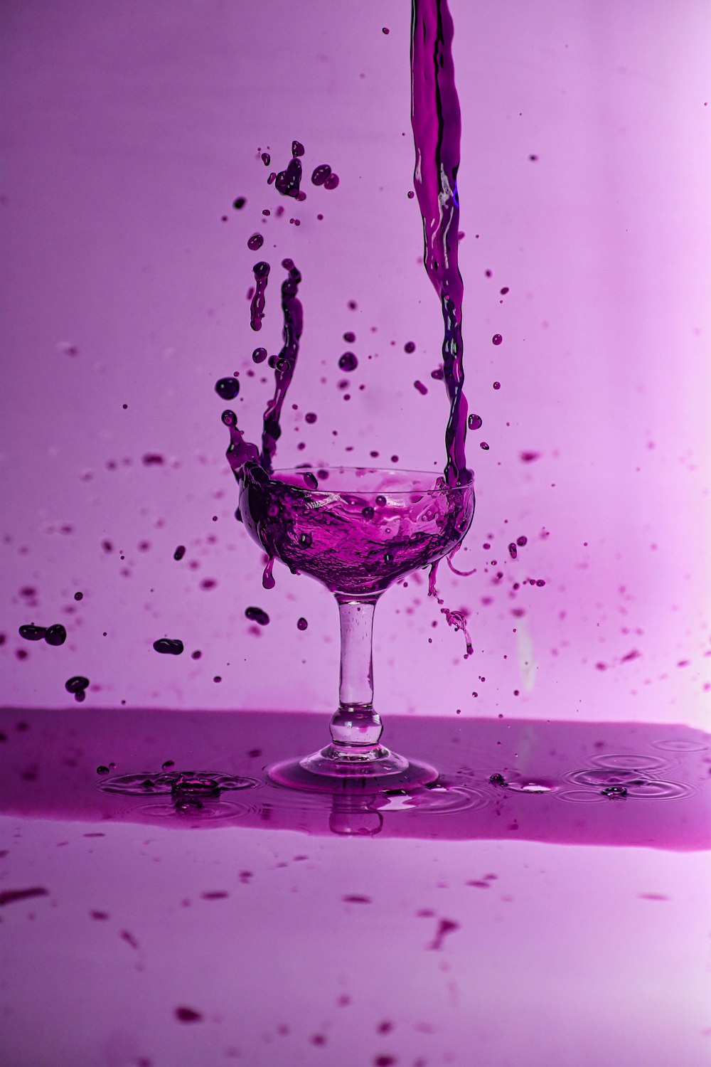 a glass with water splashing