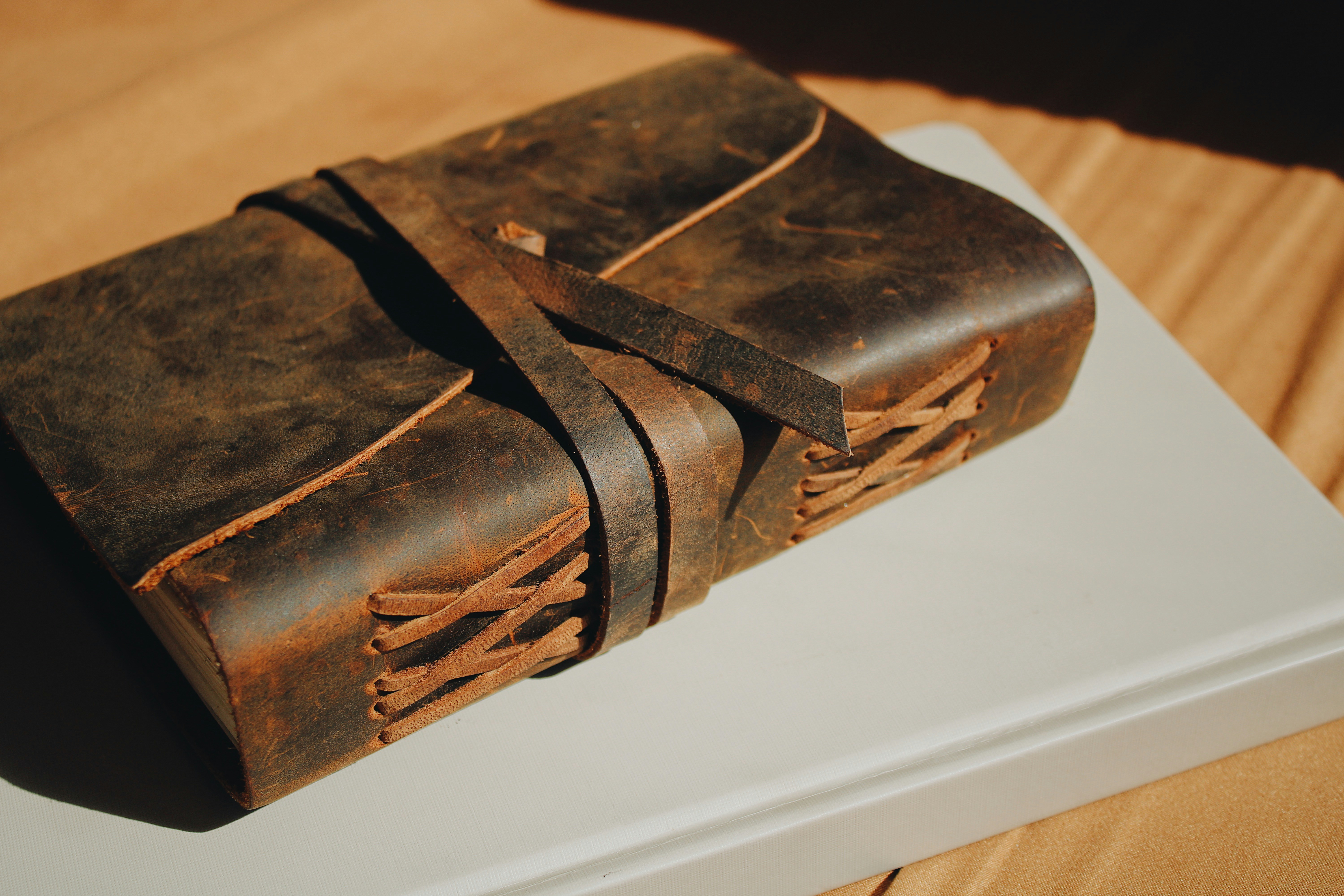 a brown leather wallet