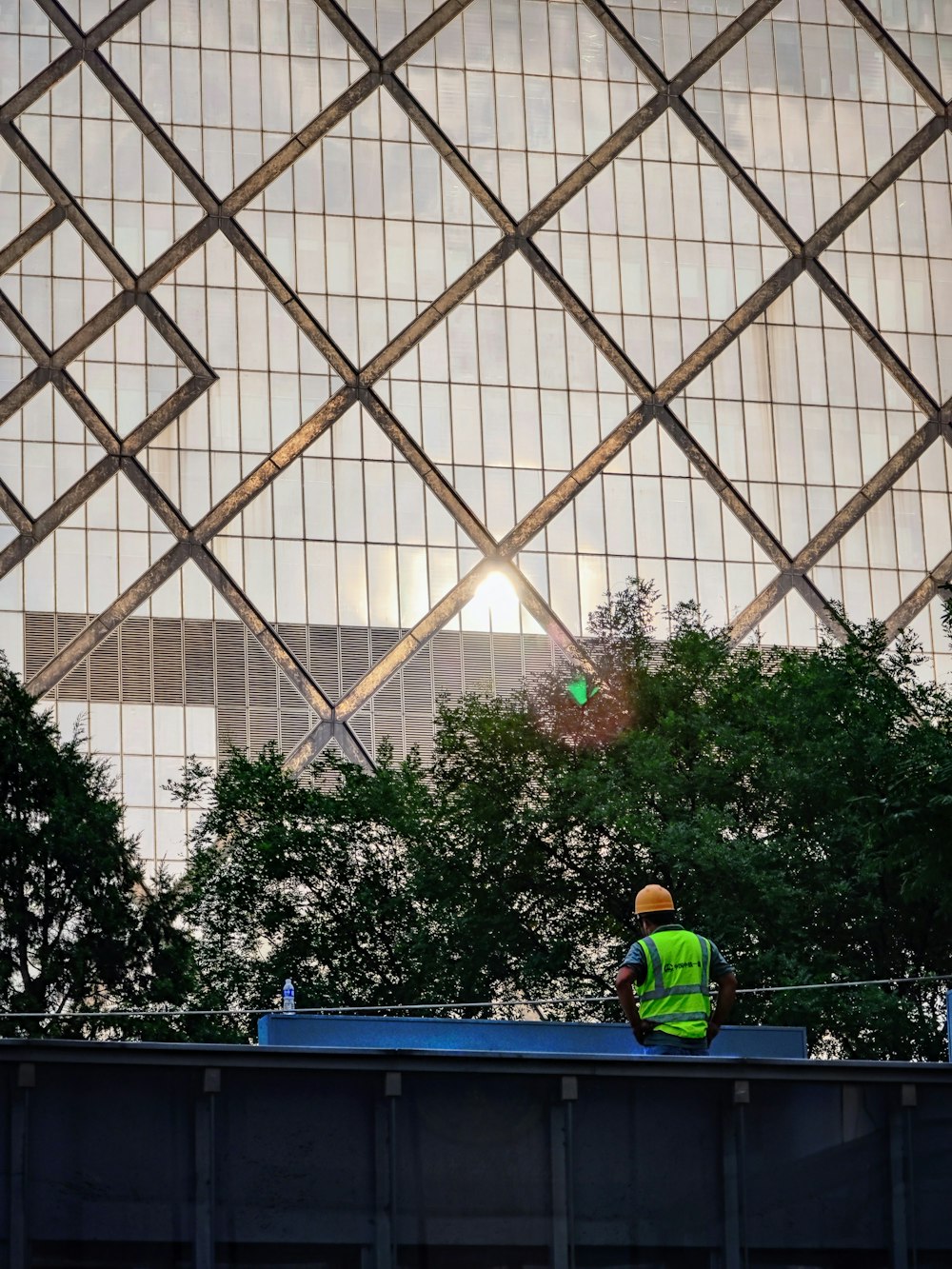 a person wearing a safety vest