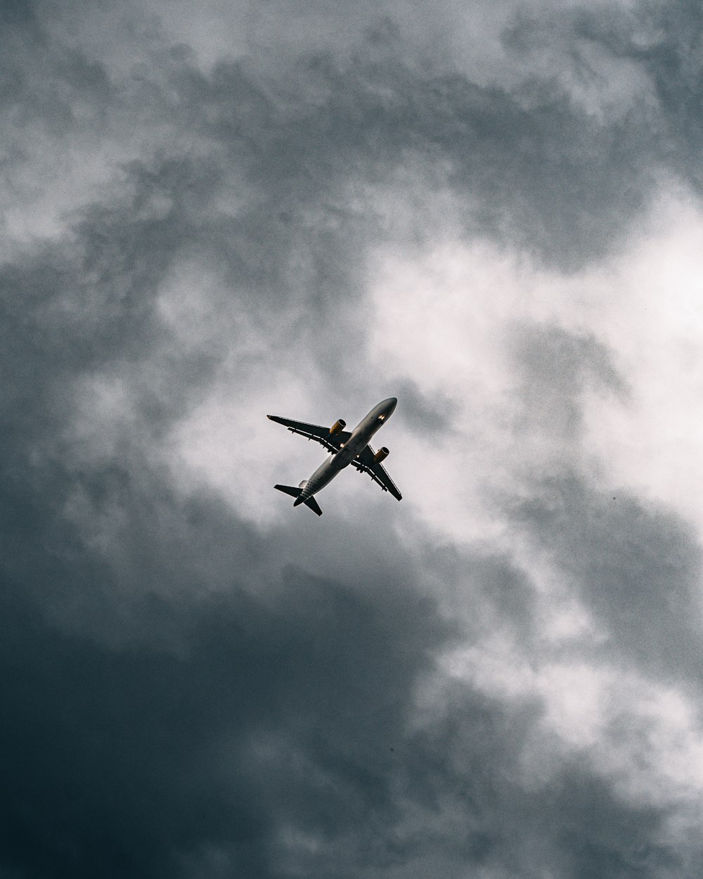 an airplane flying in the sky