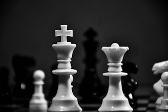 a chess board with pieces