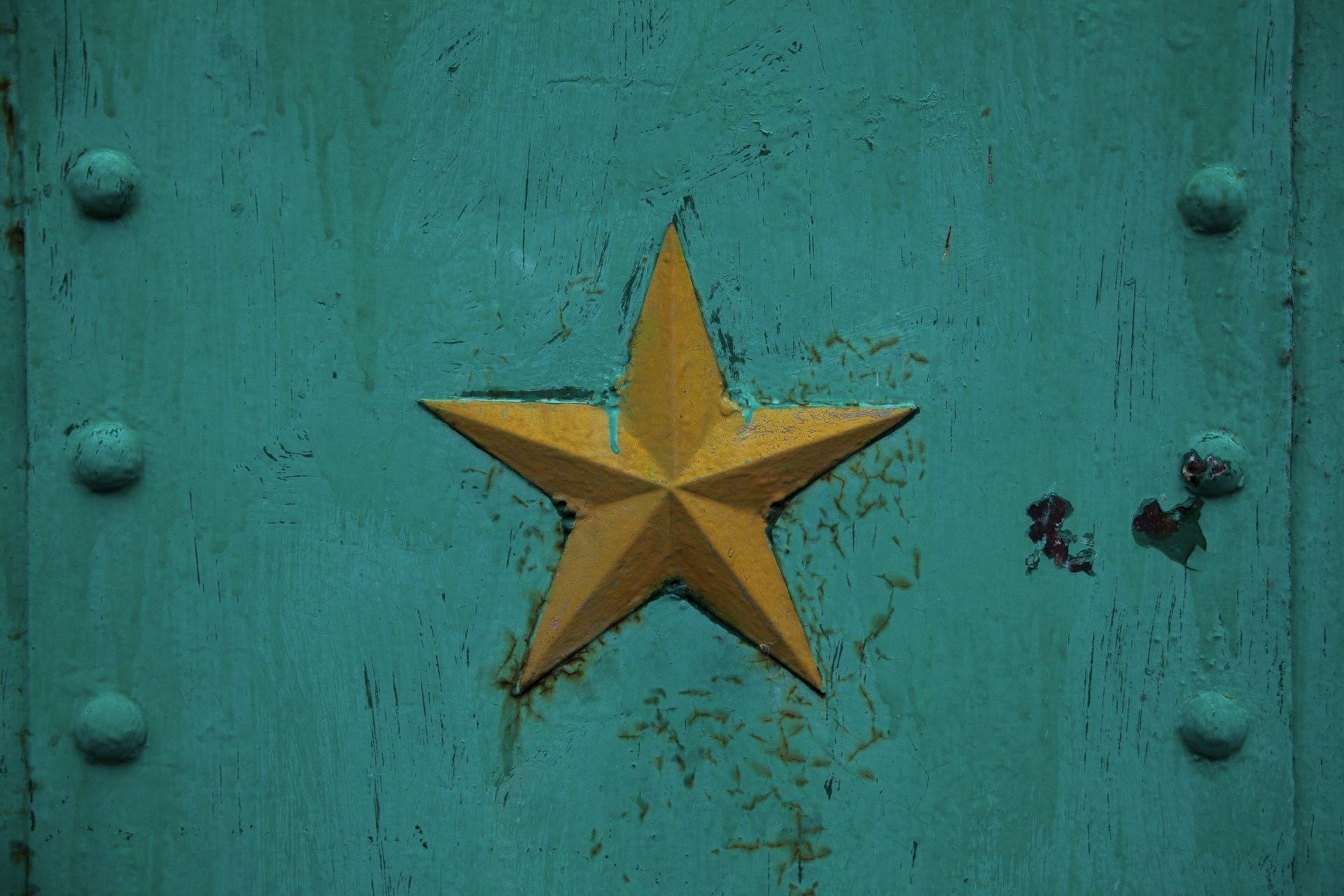 a star on a wall