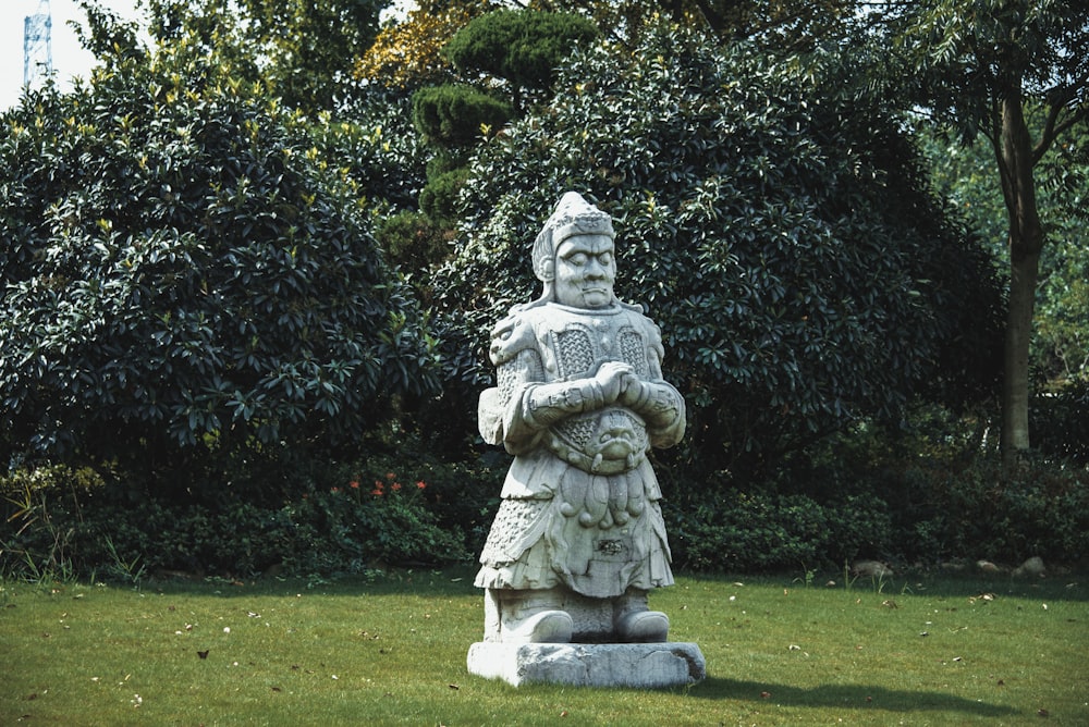 a statue in a park