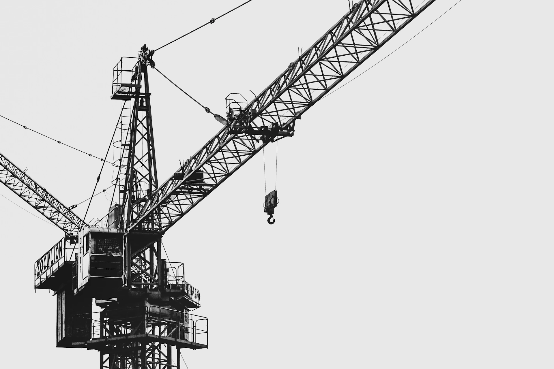 a person on a crane