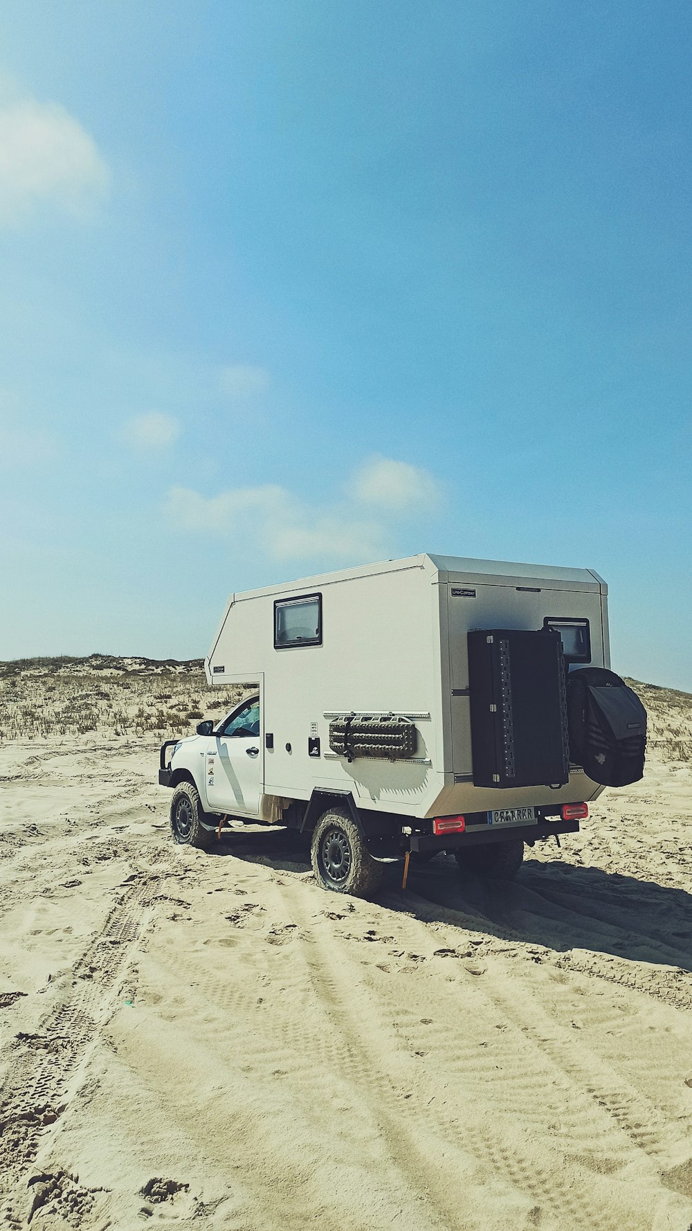 a truck on a dirt road