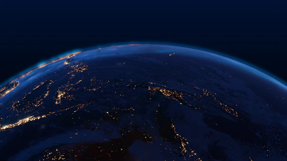 a view of the earth from space