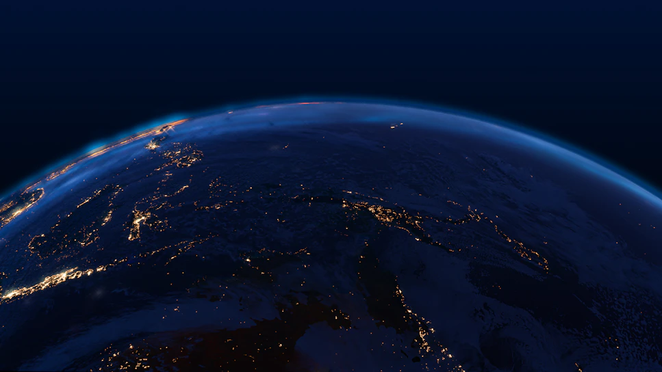 a view of the earth from space