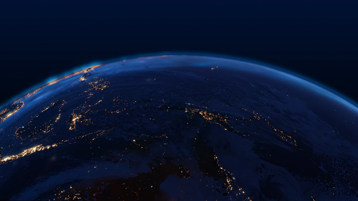 a view of the earth from space