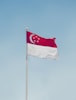 Singaporian flag - a red and white flag