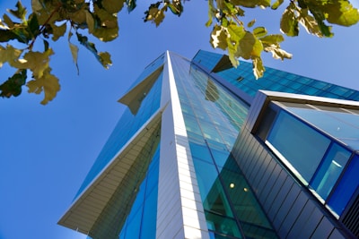 a low angle view of a building