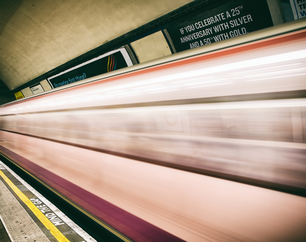 a train moving on a track