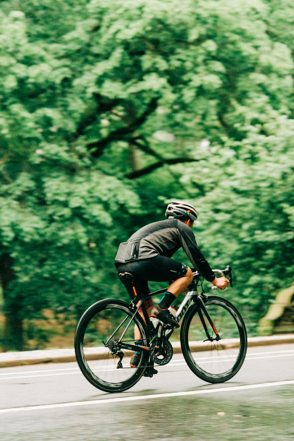 a man riding a bicycle