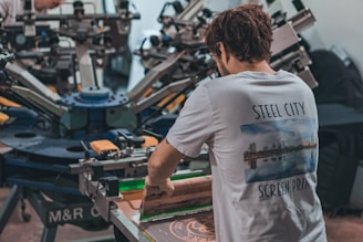 a man working in a factory