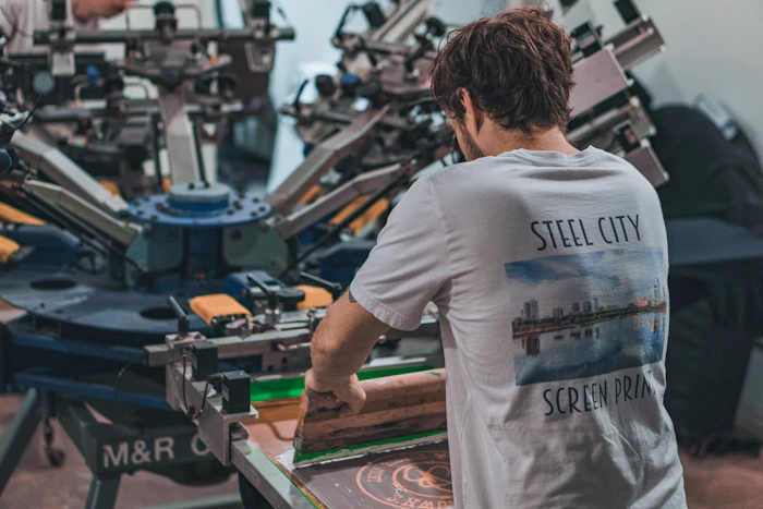 Technician working in a factory